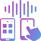 Voice + App + Touch Panel Icon