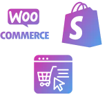 WooCommerce Shopify Custom E-Commerce Icon