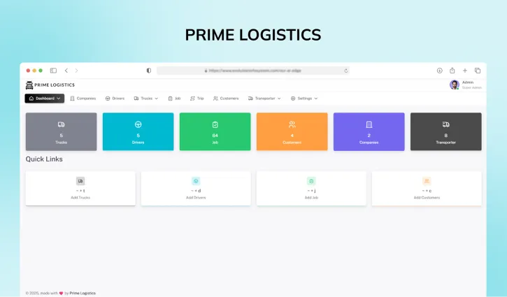 Prime Logistics : Streamlining Operations Through Digital Innovation